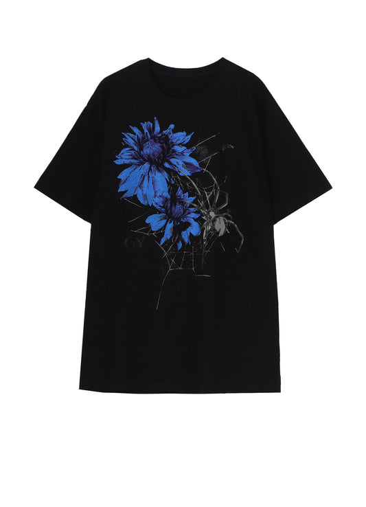 20/COTTON JERSEY FLOWER&SPIDER T-SHIRT
