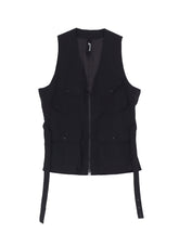 NYLON WEATHER SIDE ZIP MILITARY VEST