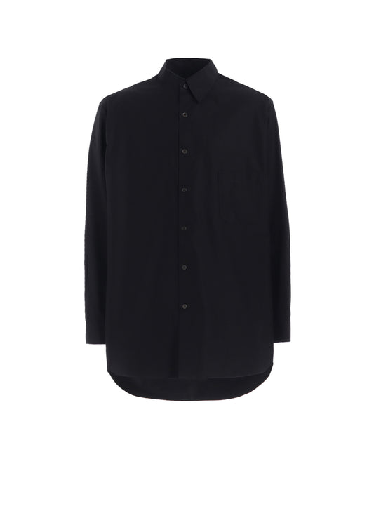COTTON BROADCLOTH COLLAR CUT-OFF SHIRT