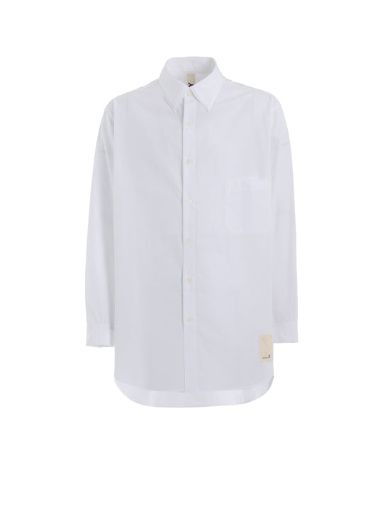 COTTON BROADCLOTH DOUBLE COLLAR SHIRT