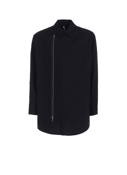 LIGHT COTTON TWILLL WASH ONC LEFT OVERLAPPING SHIRT