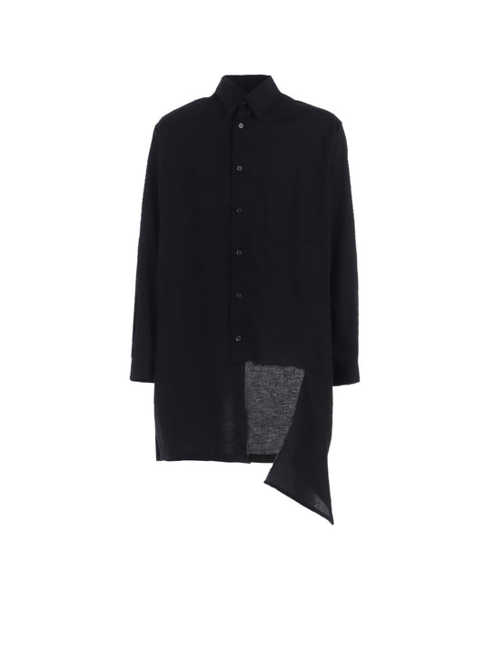 LIGHT COTTON TWILLL WASH ONC LEFT FRONT CUT-OUT SHIRT