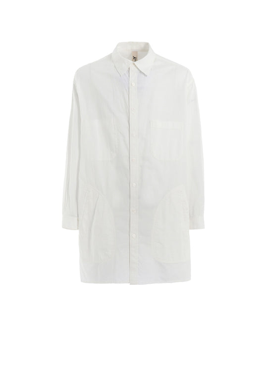 LIGHT COTTON TWILLL WASH ONC LONG SHIRT