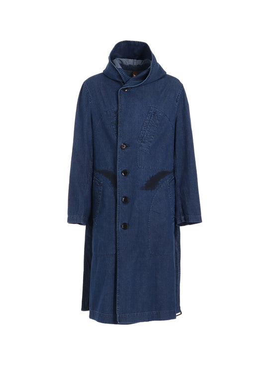8OZ DENIM + DUNGAREE HOODED COATS WITH POCKETS