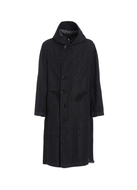 8OZ DENIM + DUNGAREE HOODED COATS WITH POCKETS