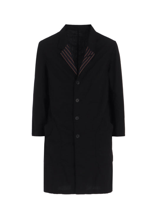COTTON BROAD + CUPRA STRIPE STRIPE SWITCHING LONG JACKET