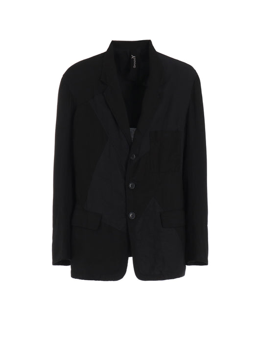 CUBISM PATCHWORK  PRODUCT DYED SWITCHING OUTER POCKET JACKET