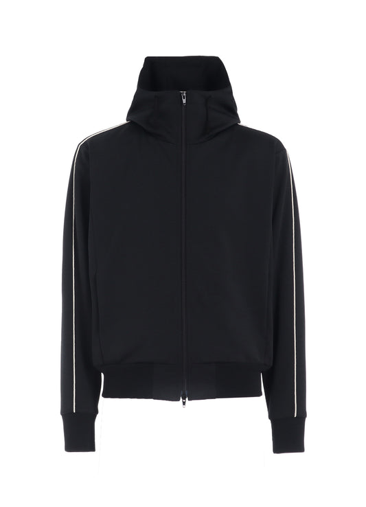 POLYESTER SMOOTH HOODED TRACK JACKET