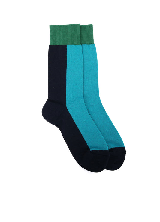 TRICOLLER BLOCK COTTON ACRYLIC SOCKS