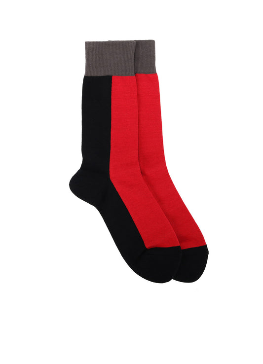 TRICOLLER BLOCK COTTON ACRYLIC SOCKS