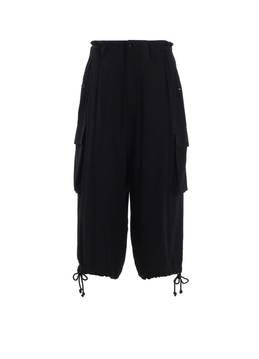 RAYON TWILL 3D HALF POCKET PANTS