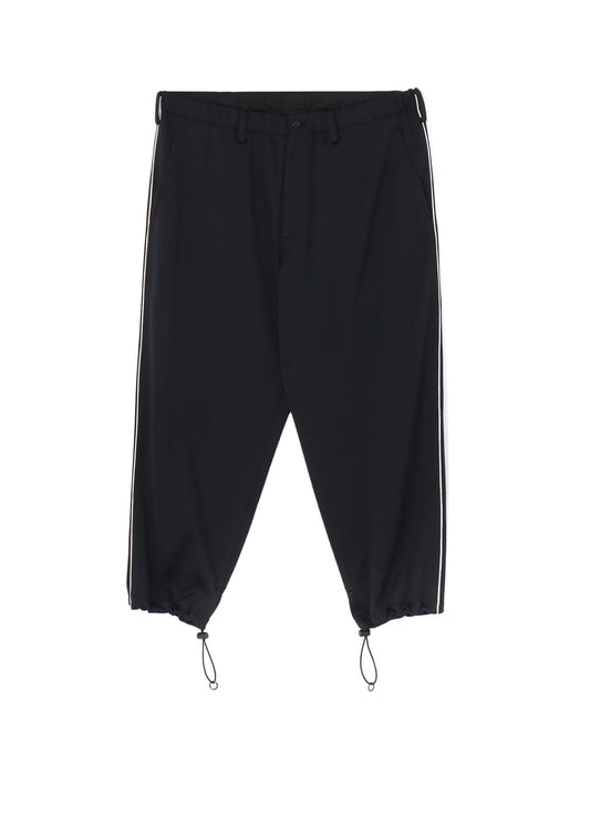 POLYESTER SMOOTH PIPING WIDE PANTS