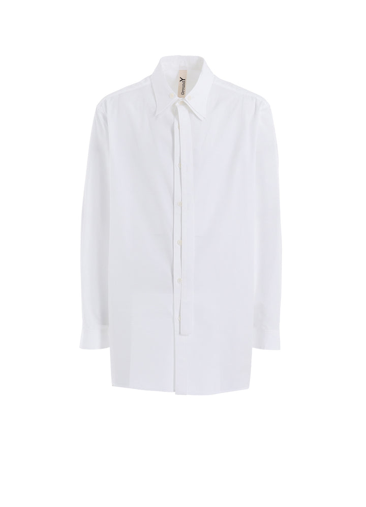 COTTON BROAD DOUBLE-LAYER COLLAR SHIRT