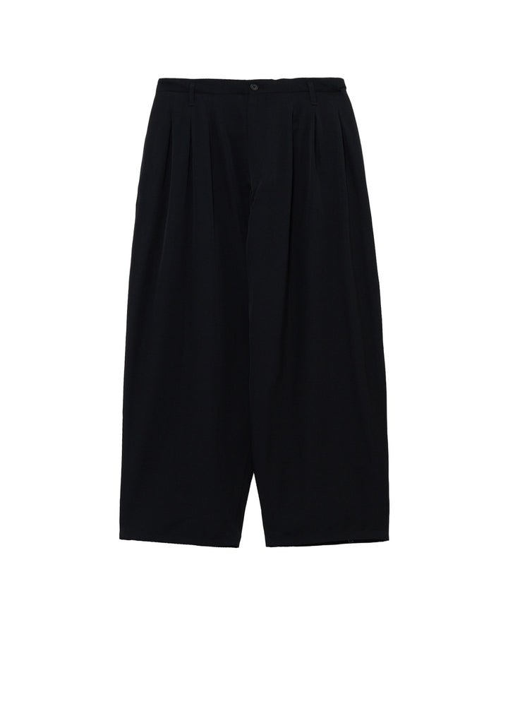 WOOL GABARDINE 12-TUCK PANTS