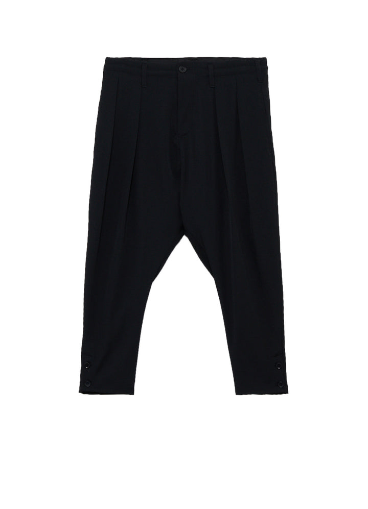 WOOL GABARDINE TAPERED PANTS