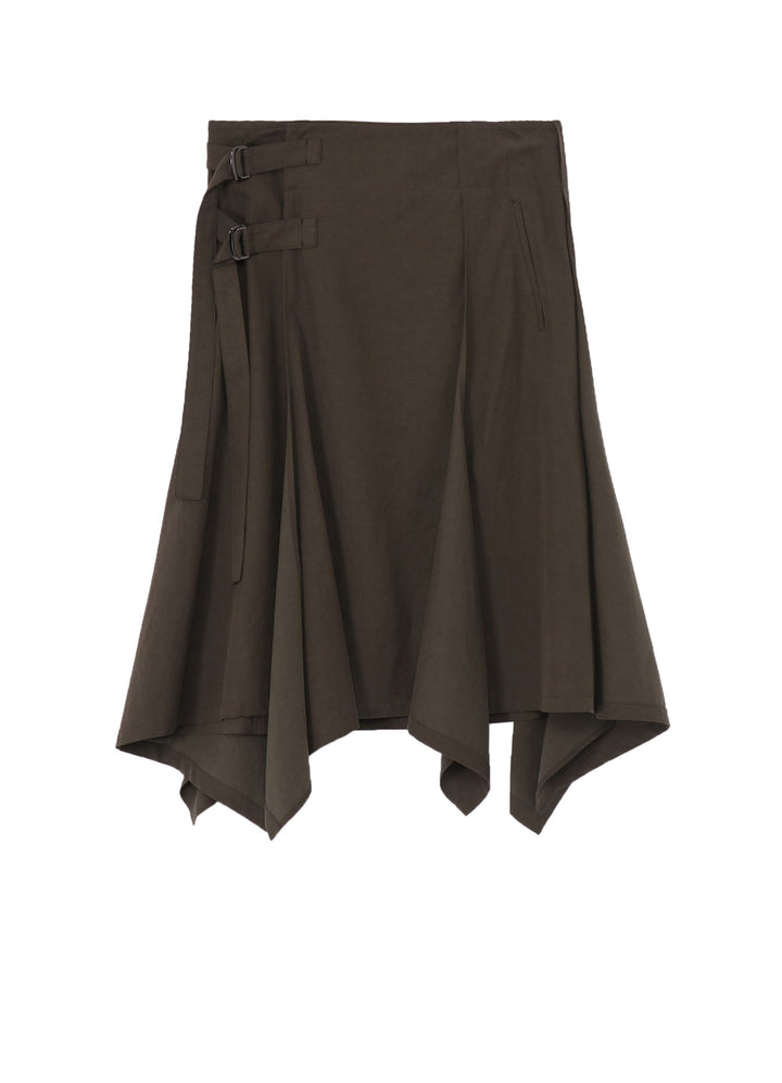 CELLULOSE COTTON BIO TWILL WRAP SKIRT