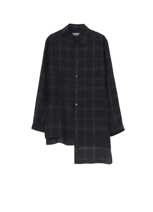 【PIECE UNIQUE/AOYAMA】4 PLAID UNBALANCED BLOUSE