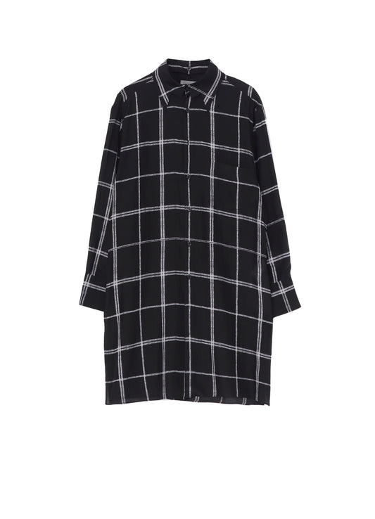 【PIECE UNIQUE/AOYAMA】SIMPLE PLAID BLACK DESIGNED BLOUSE