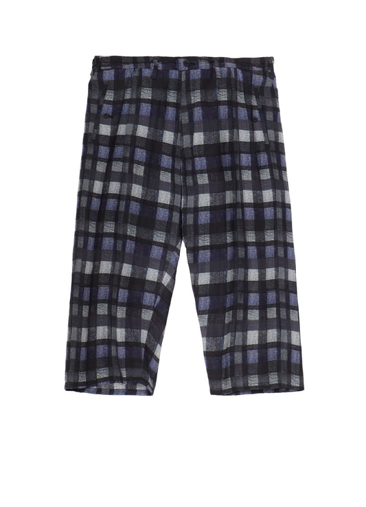 【PIECE UNIQUE/AOYAMA】PURPLE PLAID BELTED WIDE PANTS