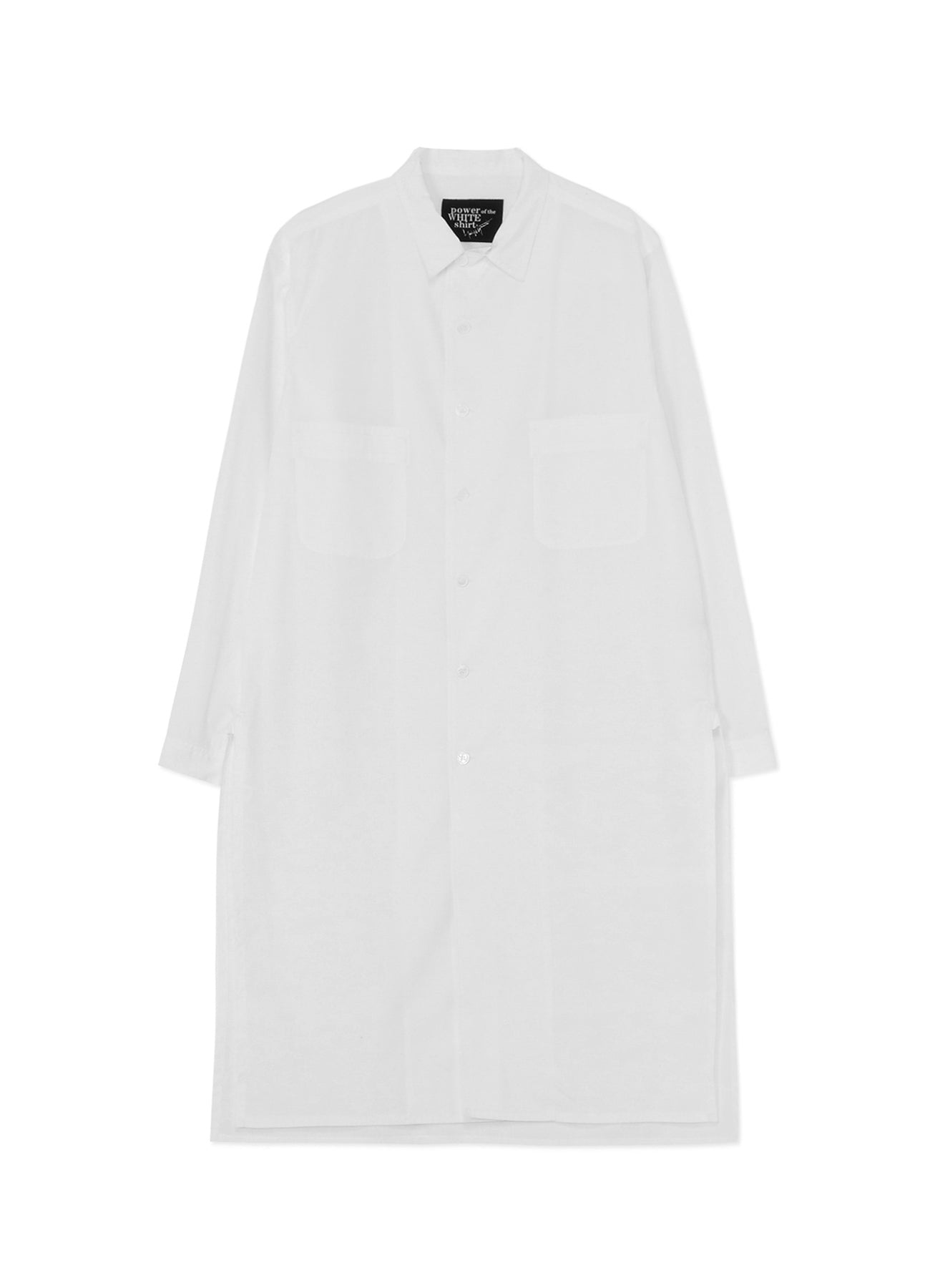 COTTON BROADCLOTH OPEN COLLAR LONG SHIRT – THE SHOP YOHJI YAMAMOTO