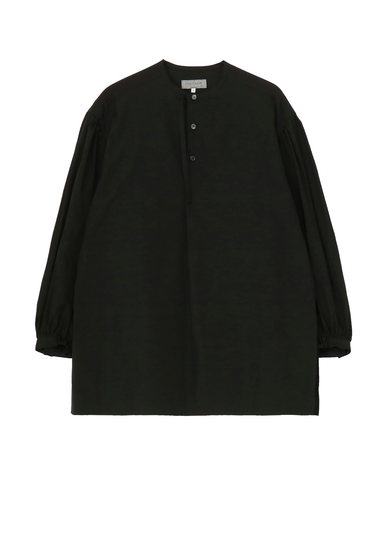 COTTON BROAD GATHER SLEEVE STAND BLOUSE – THE SHOP YOHJI YAMAMOTO