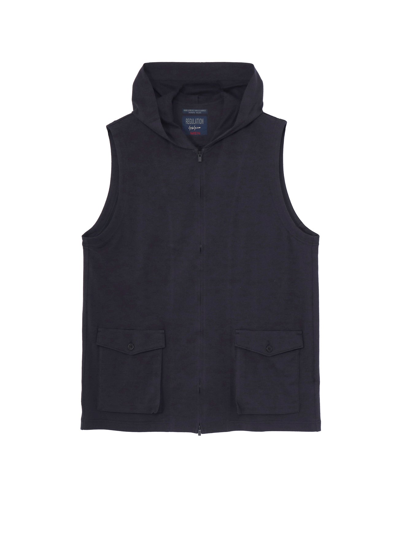 40/2 COMBED PLAIN STITCH HOODED ZIP VEST – THE SHOP YOHJI YAMAMOTO