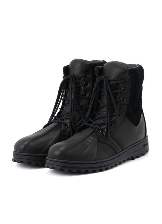 SOFT SHEEP SKIN/VELOUR MILITARY BOOTS