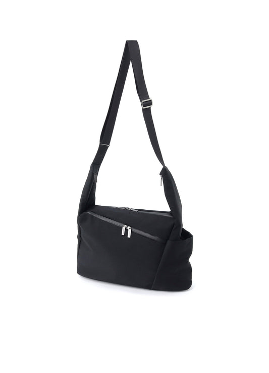 WOOL GABARDINE/NY OBLIQUE ZIPPER SHOULDER BAG