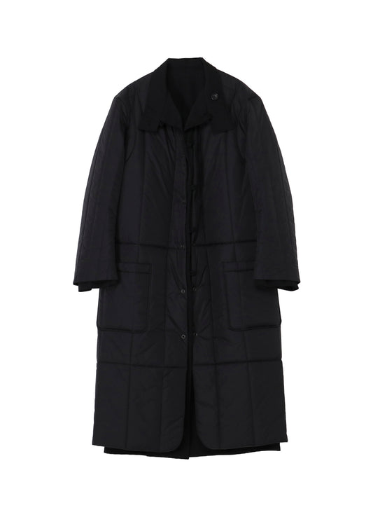 WOOL GABARDINE STAND COLLAR JACKET WITH LINER