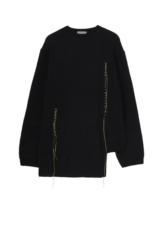 5G1P EMBROIDERY PLAIN STITCH EMBROIDERY ROUND NECK PO
