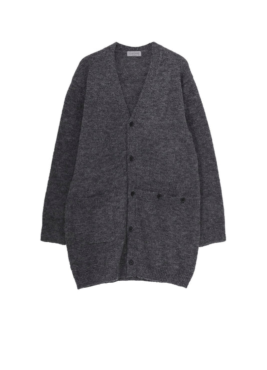 7G2P PLAIN STITCH BUTTON D V NECK CARDIGAN