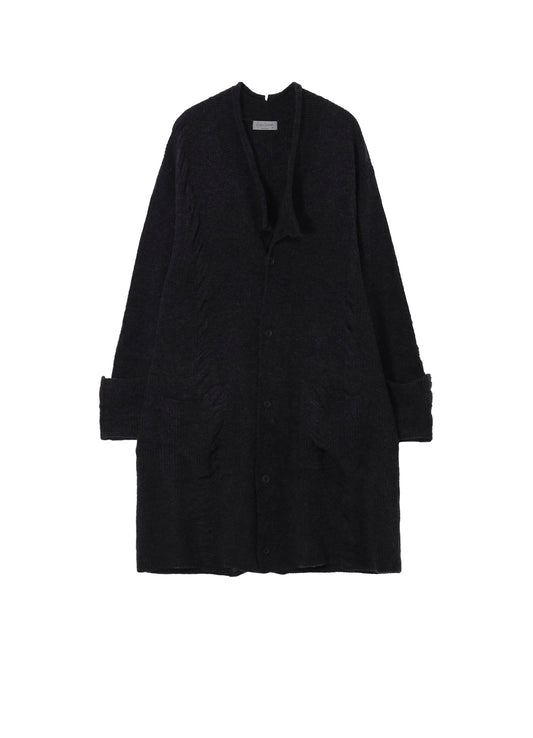 7G3P HALF CARDIGAN CRUSHED LONG CARDIGAN