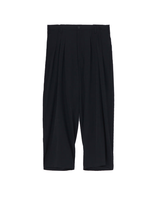 WOOL GABARDINE 12 TUCKS PANTS