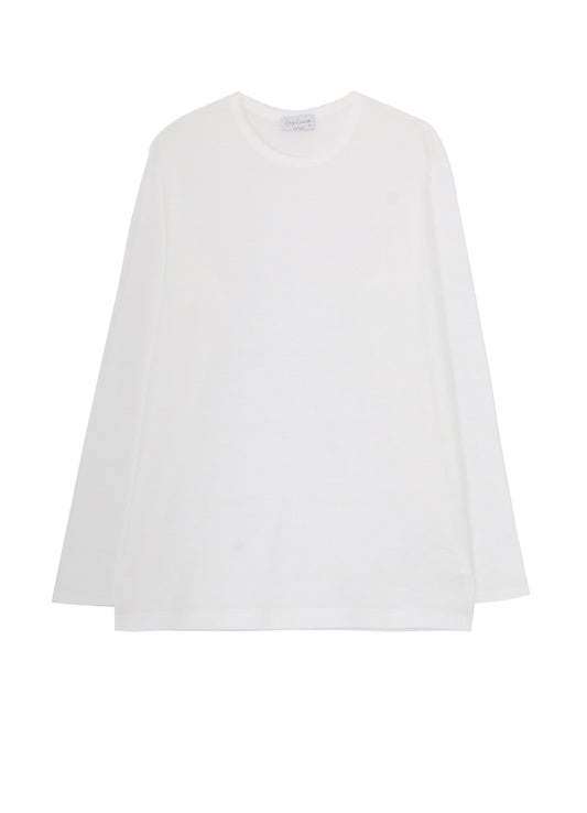 COTTON SINGLE JERSEY ROUND NECK LONG SLV T