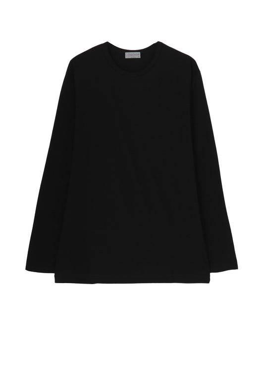 COTTON SINGLE JERSEY ROUND NECK LONG SLV T