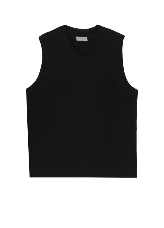 PURL STITCH RAW EDGE VEST