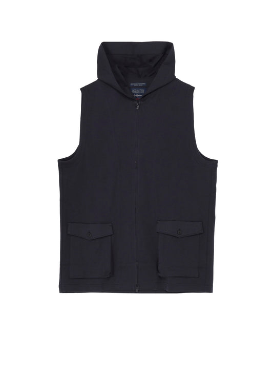 HIGH DENSITY JERSEY HOODED ZIP VEST