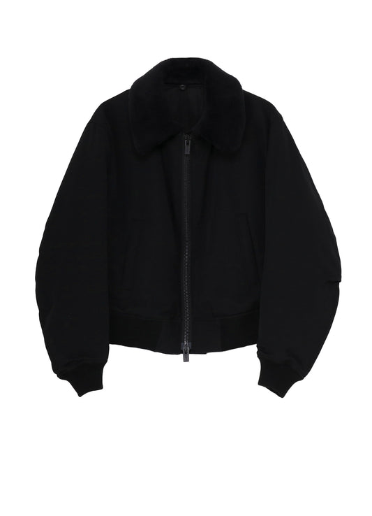 WOOL GABARDINE FLIGHT JACKET