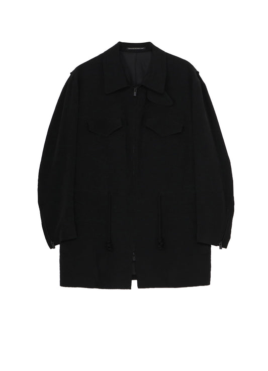 Ta TUXEDO BLOUSON WITH WAIST STRING