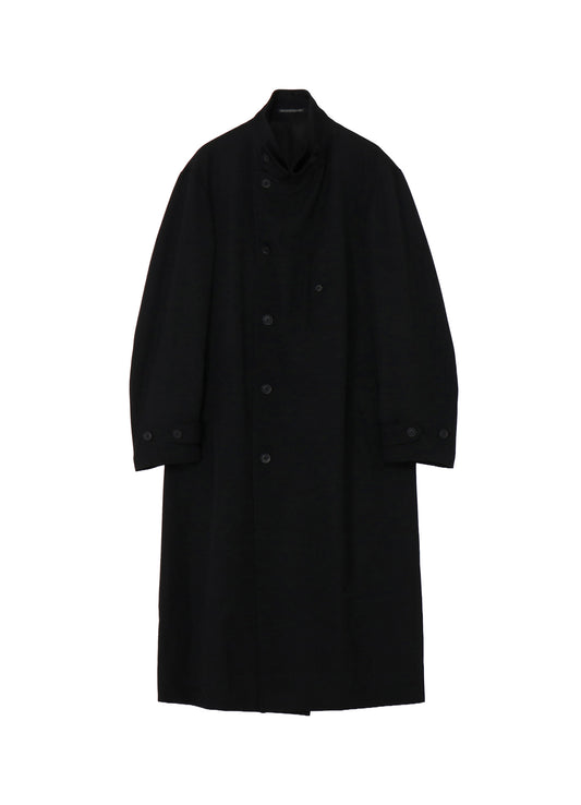 ARMY GABARDINE STAND COLLAR COAT