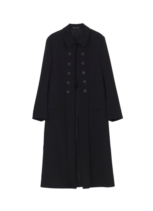 WOOL GABARDINE NAPOLEON LONG JACKET