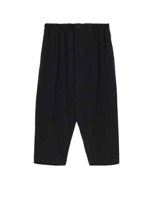 WOOL GABARDINE BALL FASTENER PANTS