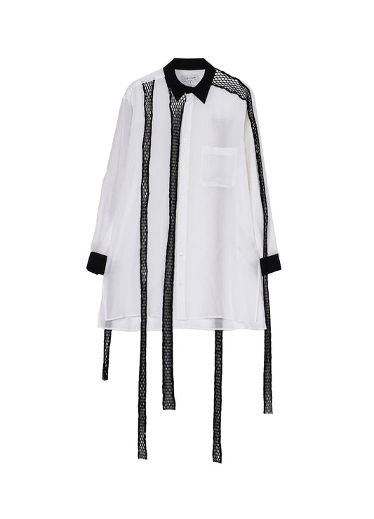 CELLULOSE LAWN BLACK MESH BLOUSE BLOUSE