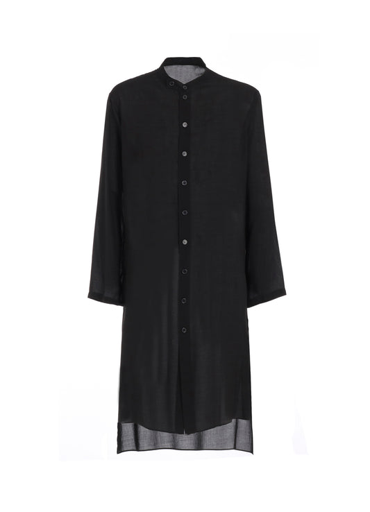 80 MODAL LOAN STAND COLLAR LONG BLOUSE