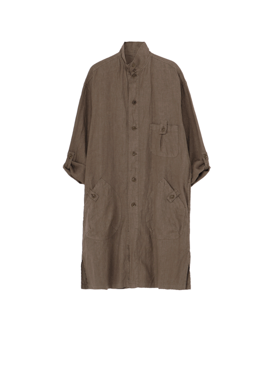 GARMENT DYE FLAX SHIRT COAT