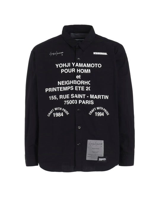 Yohji Yamamoto x NEIGHBORHOOD PRINT SHIRT LS
