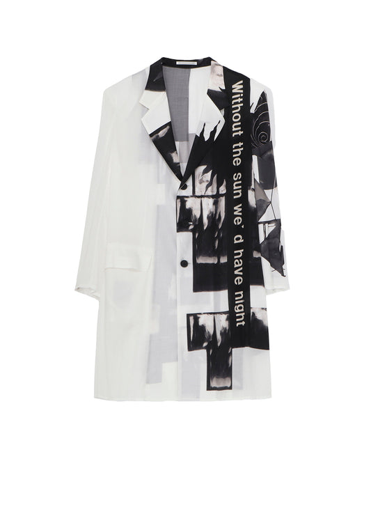 SUN MOTIF PRINTED ZIPPER JACKET
