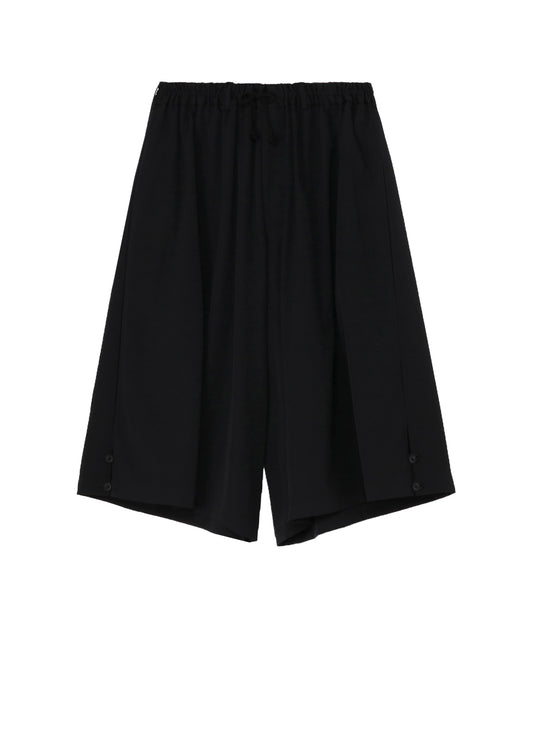 WOOL GABARDINE BOX PLEATS PANTS