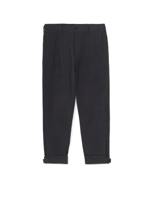 C/ POPLIN TAB DETAIL SLIM PANTS