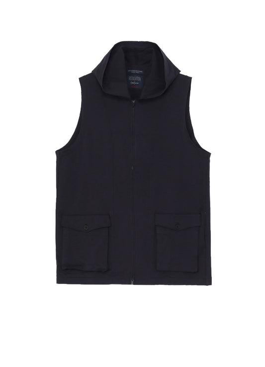 REGULATION JERSEY HOODED ZIPPER VEST